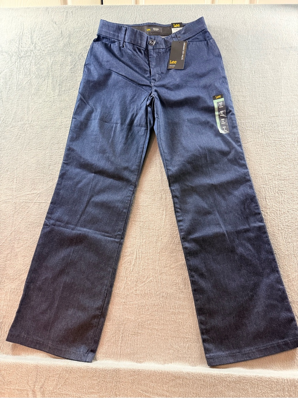 Lee Women's Mid-Rise Trousers in Dark Blue